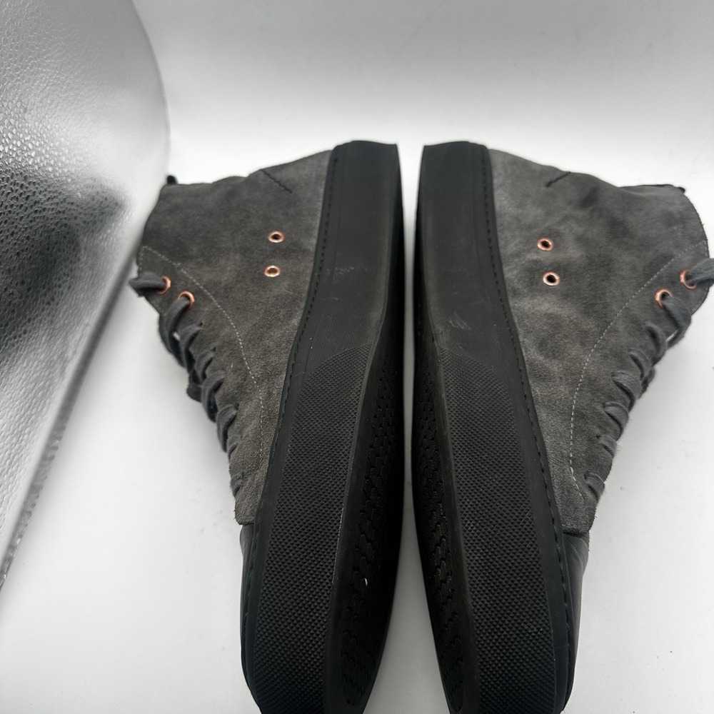 Rare Good Man Brand Italy Men's Shoes Edge Lo Top Sneaker Charcoal Suede SZ 9 - Picture 4 of 10